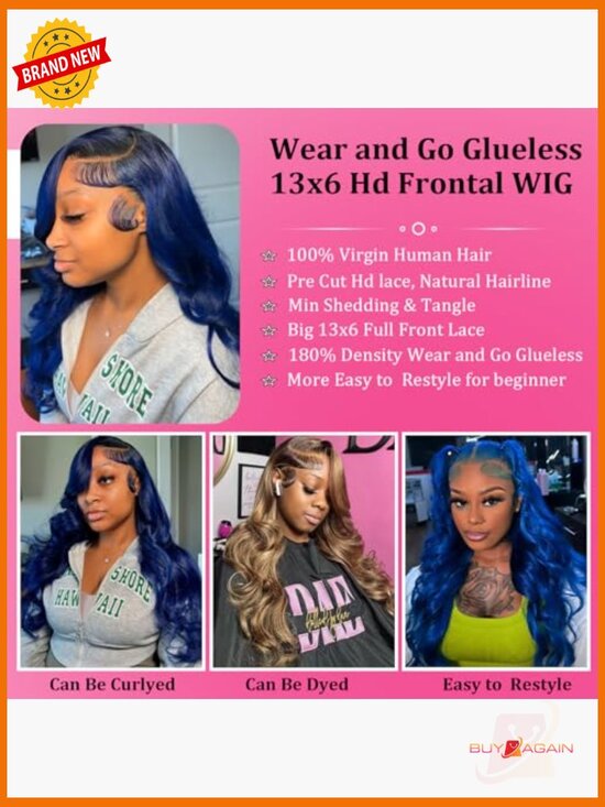 13x6 Body Wave Lace Front Wig Human Hair Wear Go Glueless 24 Inch main image 2